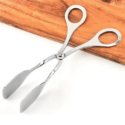 4-Pack Stainless Steel Food Tongs, 18.5cm BBQ Serving Tongs