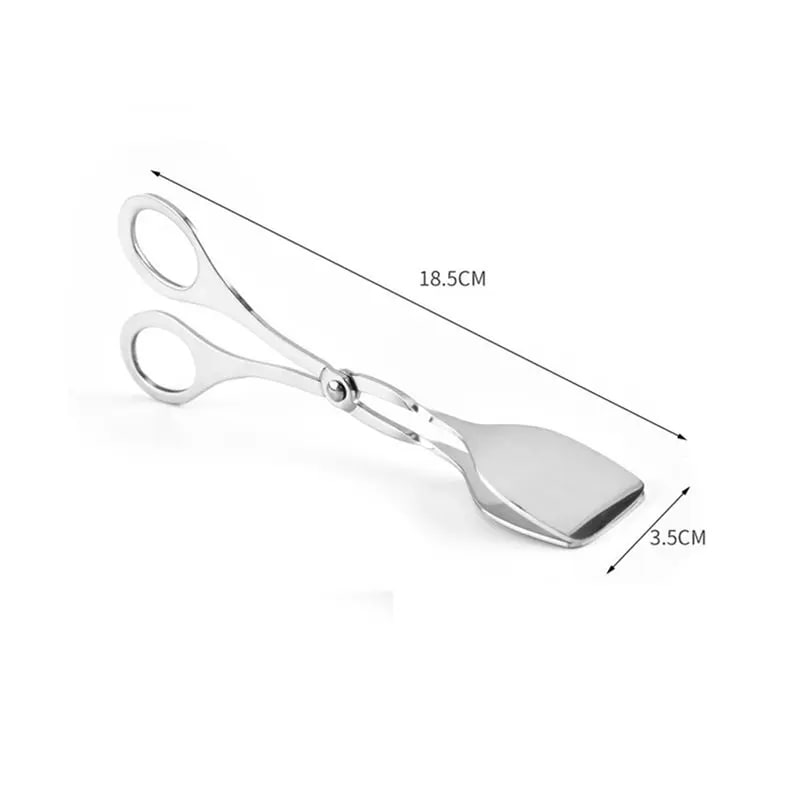 4-Pack Stainless Steel Food Tongs, 18.5cm BBQ Serving Tongs