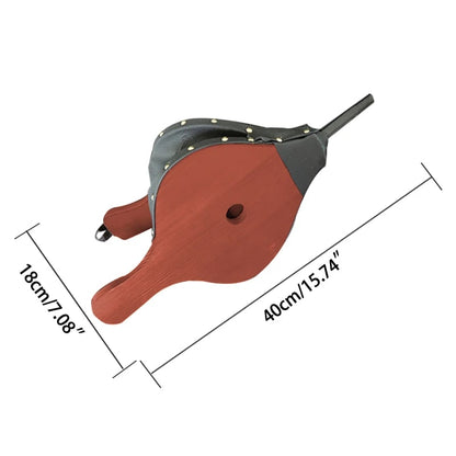 Wooden Fireplace Bellows 40 x 18cm Outdoor BBQ Fire Blower