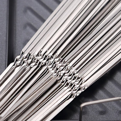 Stainless Steel Flat BBQ Skewers, 350mm, 50 or 100 Pack