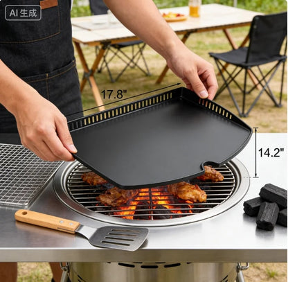 Cast Iron BBQ Griddle Plate for Weber Q Series Gas Grills Q300, Q320, Q3000, Q3100 & Q3200