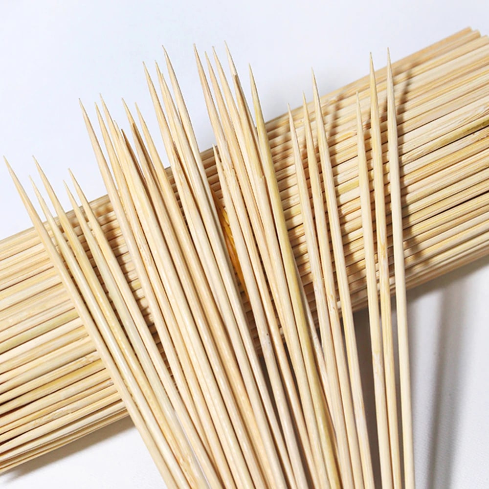 Bamboo BBQ Skewers, Food-Grade Natural Disposable Sticks, 15cm to 30cm