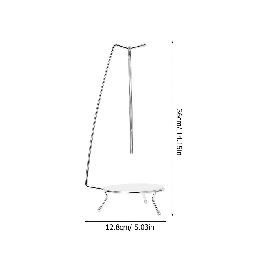 Stainless Steel Kebab Hanging Rack and Skewer Stand, 36cm BBQ Holder