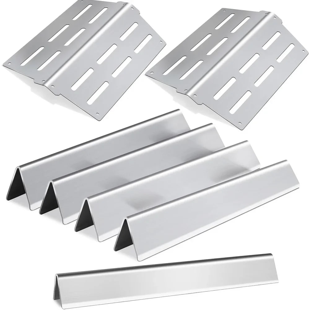 Stainless Steel BBQ Grill Replacement Parts Set for Weber Genesis 300 Series, 4 Pieces