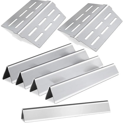 Stainless Steel BBQ Grill Replacement Parts Set for Weber Genesis 300 Series, 4 Pieces