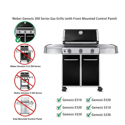 bbqdeals Stainless Steel BBQ Grill Replacement Parts Set for Weber Genesis