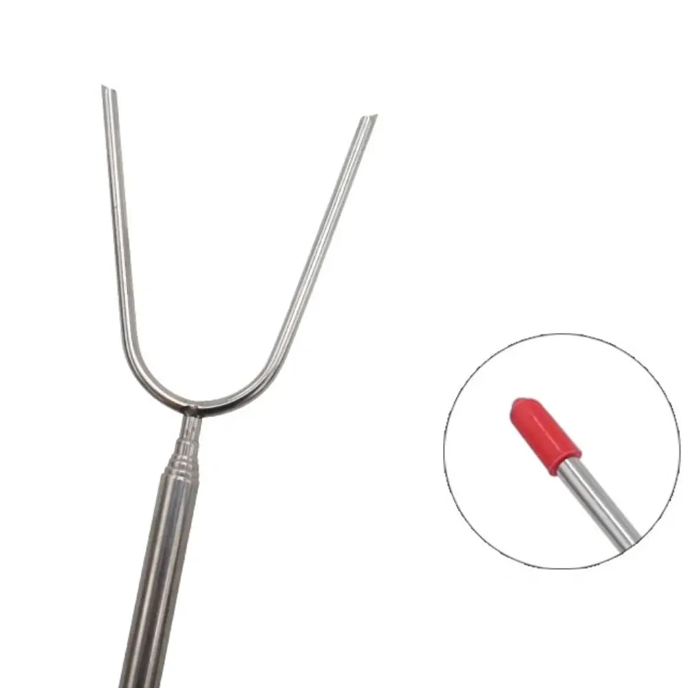 Telescopic BBQ Forks, 2-Piece Stainless Steel Roasting Sticks, 115cm