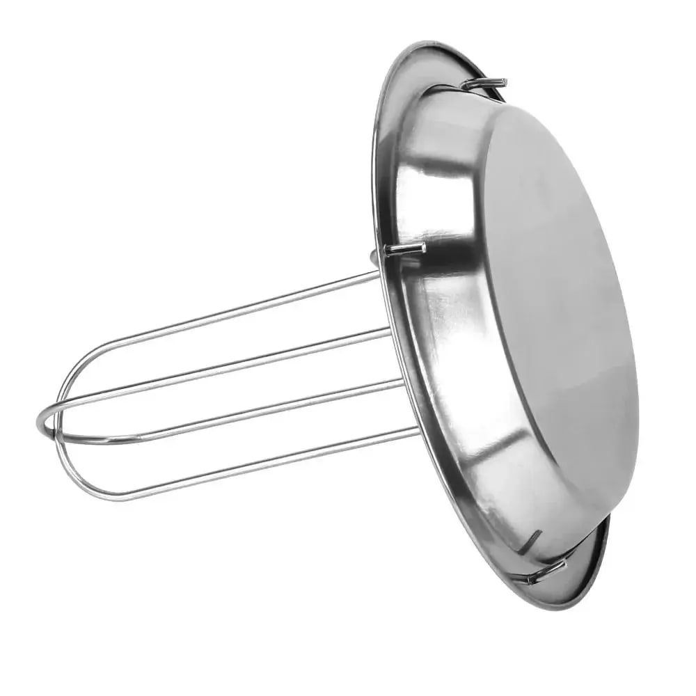Stainless Steel Chicken Roaster Rack with Tray, Silver, 17 x 16.5cm