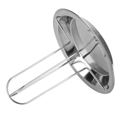 Stainless Steel Chicken Roaster Rack with Tray, Silver, 17 x 16.5cm