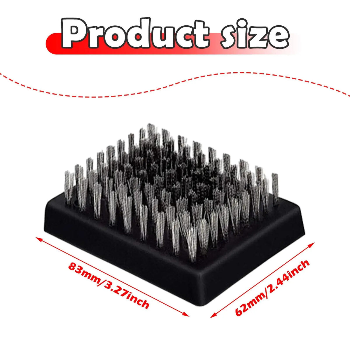 bbqdeals 2-Piece BBQ Grill Cleaning Brush Set with Steel Wire Bristles,