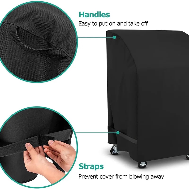 32-Inch BBQ Cover, 210D Oxford Cloth, Waterproof Black Grill Cover