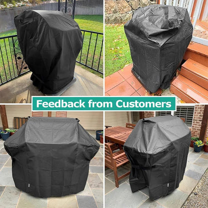 32-Inch BBQ Cover, 210D Oxford Cloth, Waterproof Black Grill Cover
