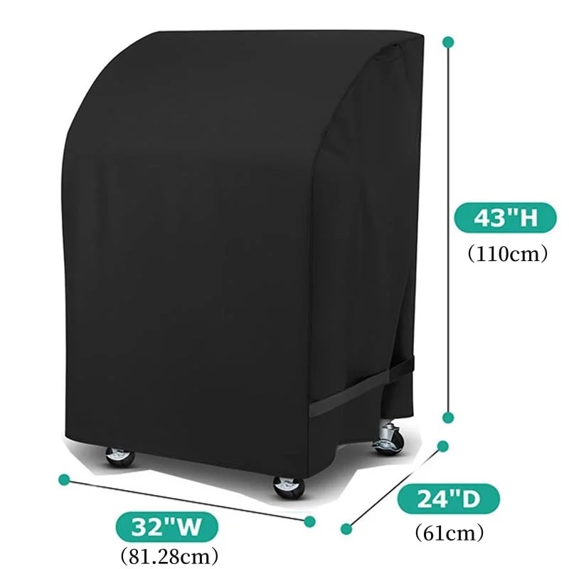 32-Inch BBQ Cover, 210D Oxford Cloth, Waterproof Black Grill Cover