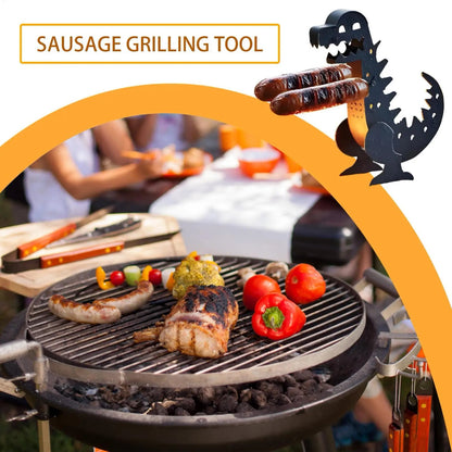 Metal BBQ Sausage Holder for Grill, Hot Dog Rack, Approx. 15cm