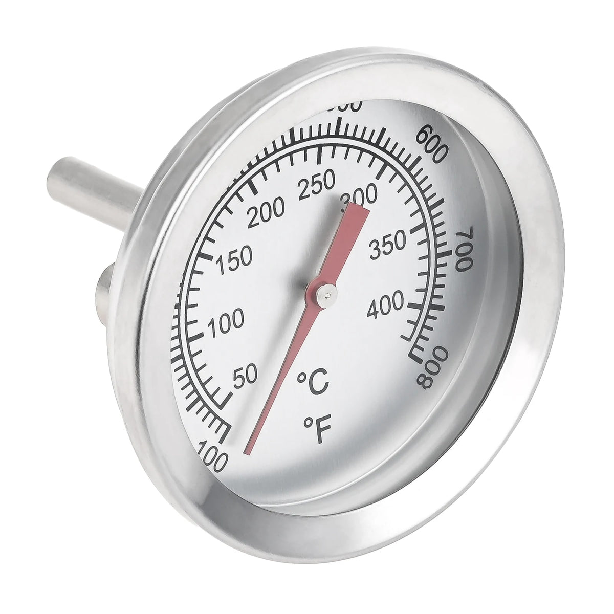 BBQ Grill Temperature Gauge, Stainless Steel, 50 to 400°C / 100 to 800°F