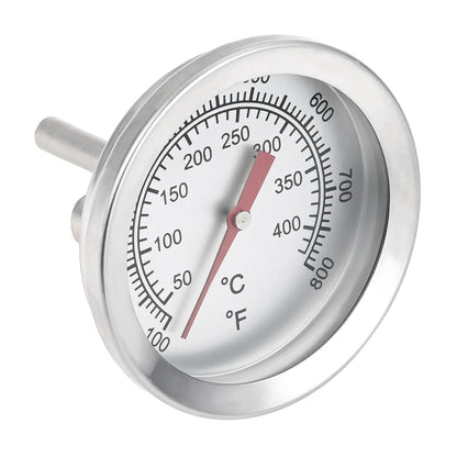 BBQ Grill Temperature Gauge, Stainless Steel, 50 to 400°C / 100 to 800°F
