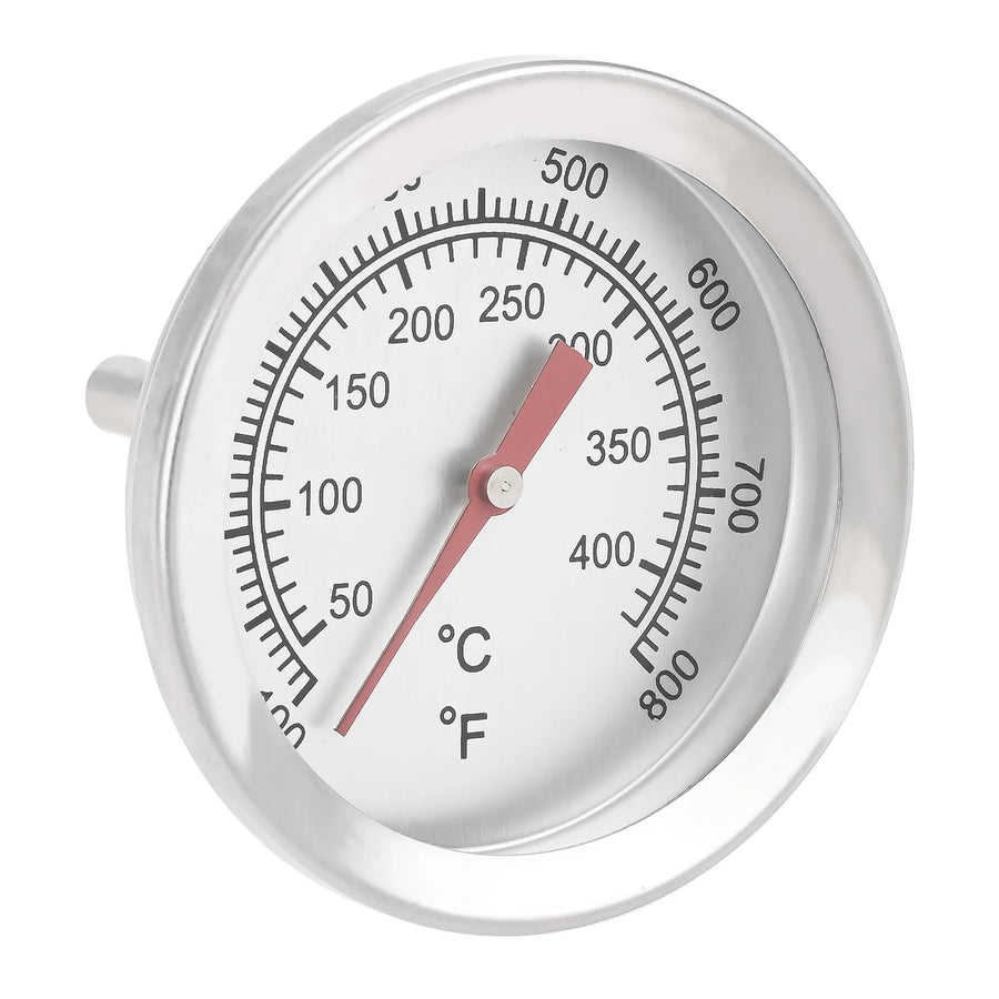 BBQ Grill Temperature Gauge, Stainless Steel, 50 to 400°C / 100 to 800°F