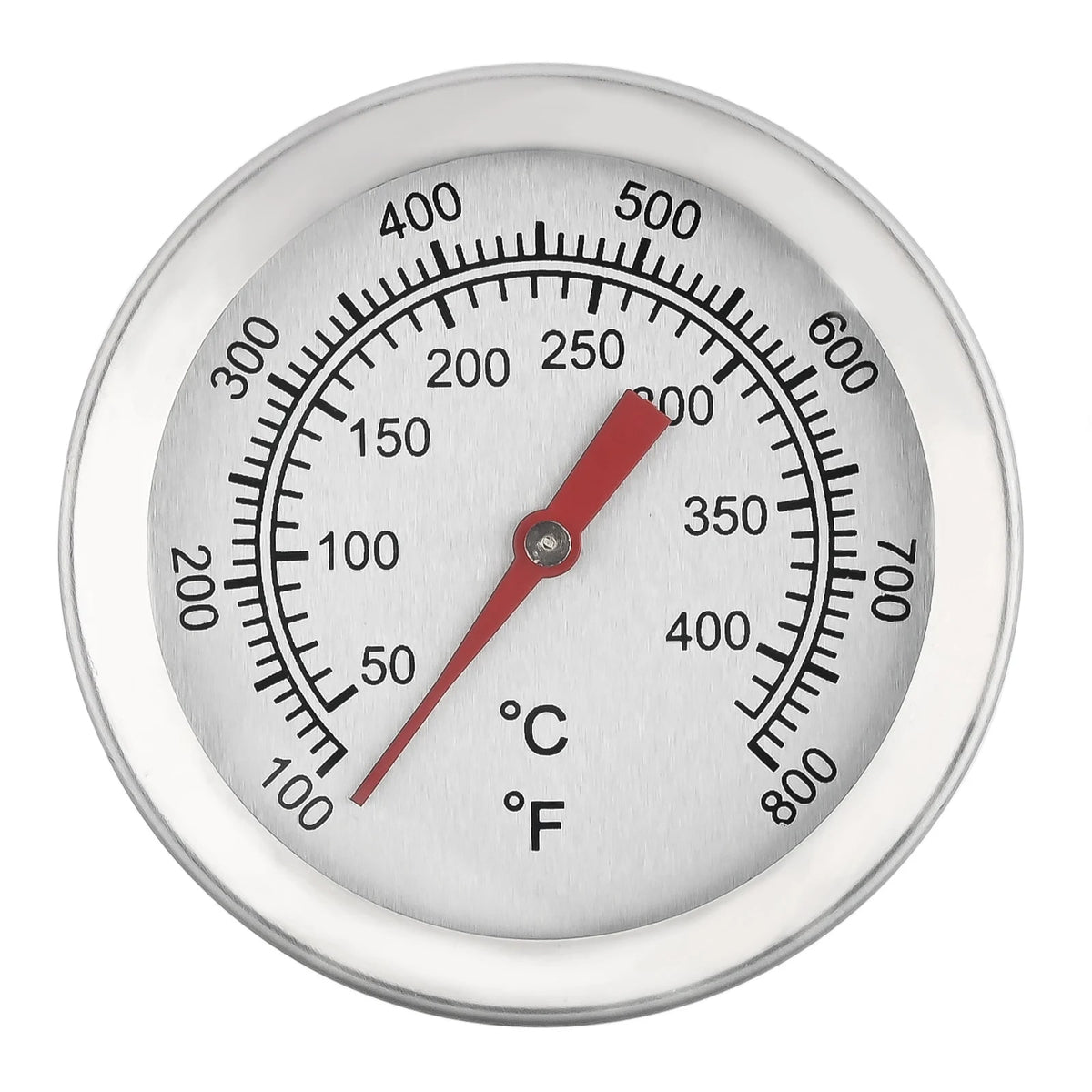 BBQ Grill Temperature Gauge, Stainless Steel, 50 to 400°C / 100 to 800°F