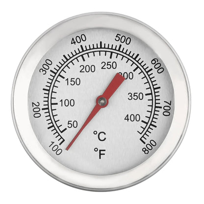 BBQ Grill Temperature Gauge, Stainless Steel, 50 to 400°C / 100 to 800°F