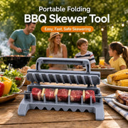 Plastic Kebab Maker Press, Grey PP Manual Skewer Mould for BBQ