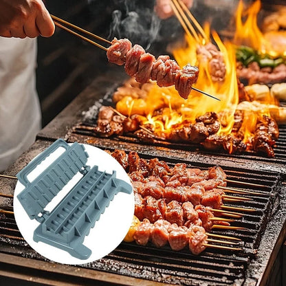 Plastic Kebab Maker Press, Grey PP Manual Skewer Mould for BBQ