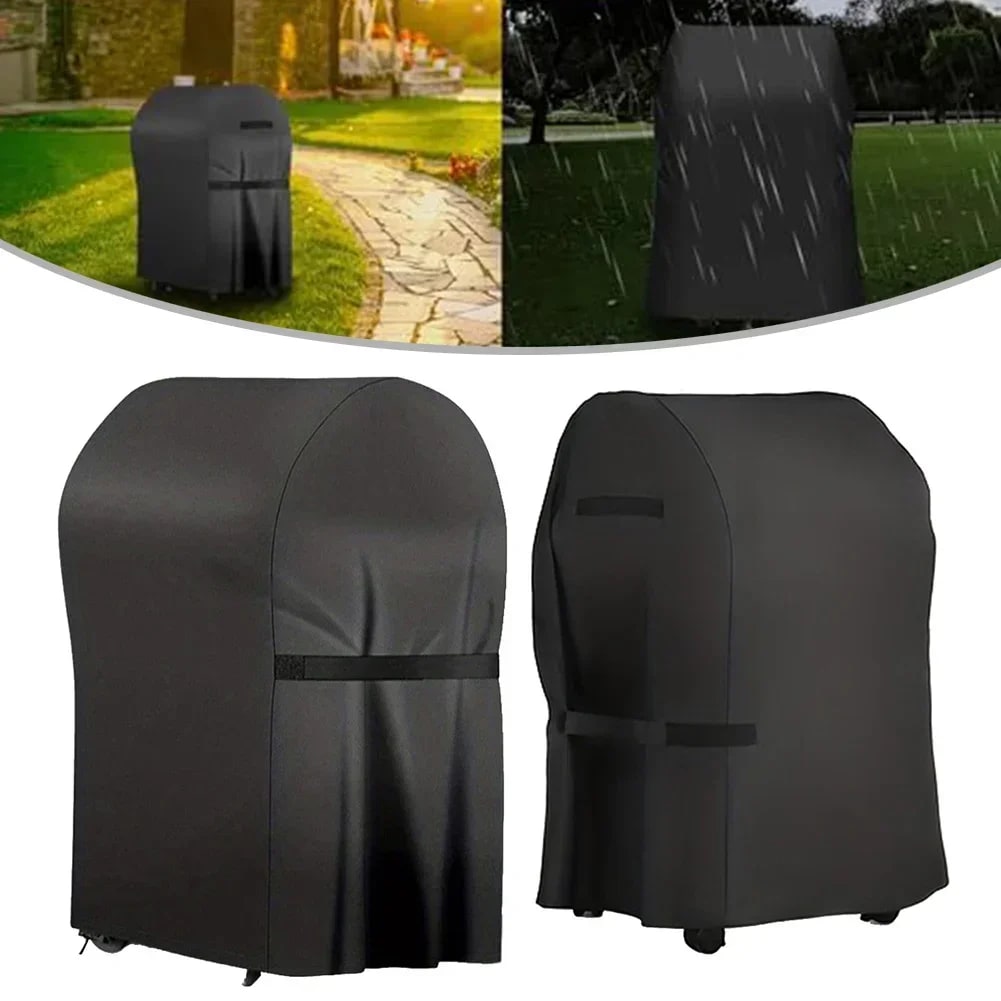 BBQ Grill Cover, 210D Oxford Fabric with PU Silver Coating, Black, 2 Sizes