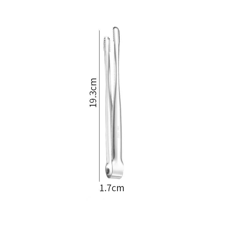 304 Stainless Steel Barbecue Tongs with Serrated Gripping Ends, 19.3-29cm Sizes - S