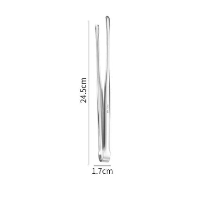 304 Stainless Steel Barbecue Tongs with Serrated Gripping Ends, 19.3-29cm Sizes - M