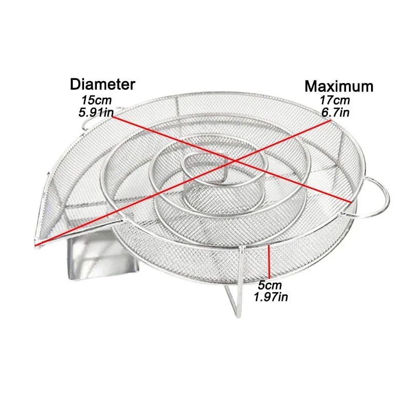 Cold Smoke Generator for BBQ, Stainless Steel Wire Mesh, Multiple Sizes