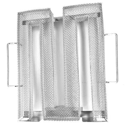 Cold Smoke Generator for BBQ, Stainless Steel Wire Mesh, Multiple Sizes - 22.5 x 17.5 x 4.5cm