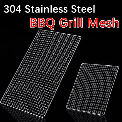 304 Stainless Steel BBQ Grill Mesh Rack, Multiple Sizes