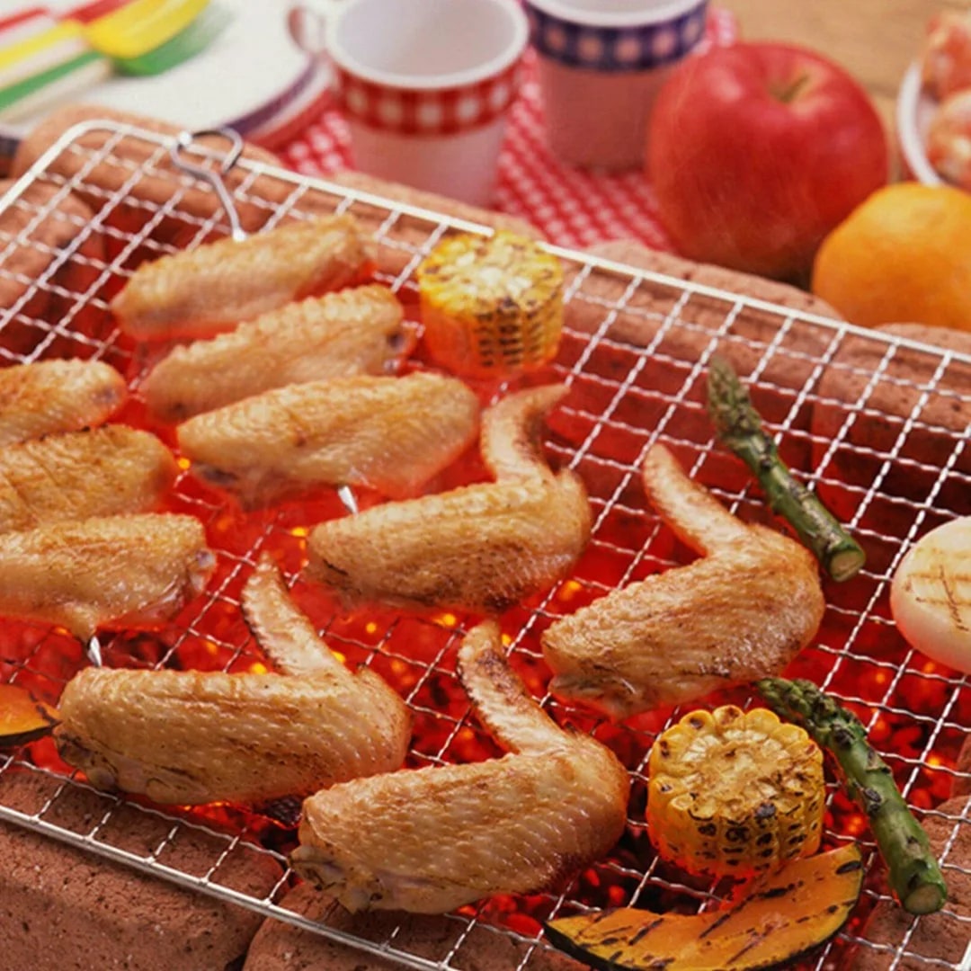 Metal BBQ Grill Mesh 50 x 38cm for Charcoal Barbecues, Vegetables and Seafood