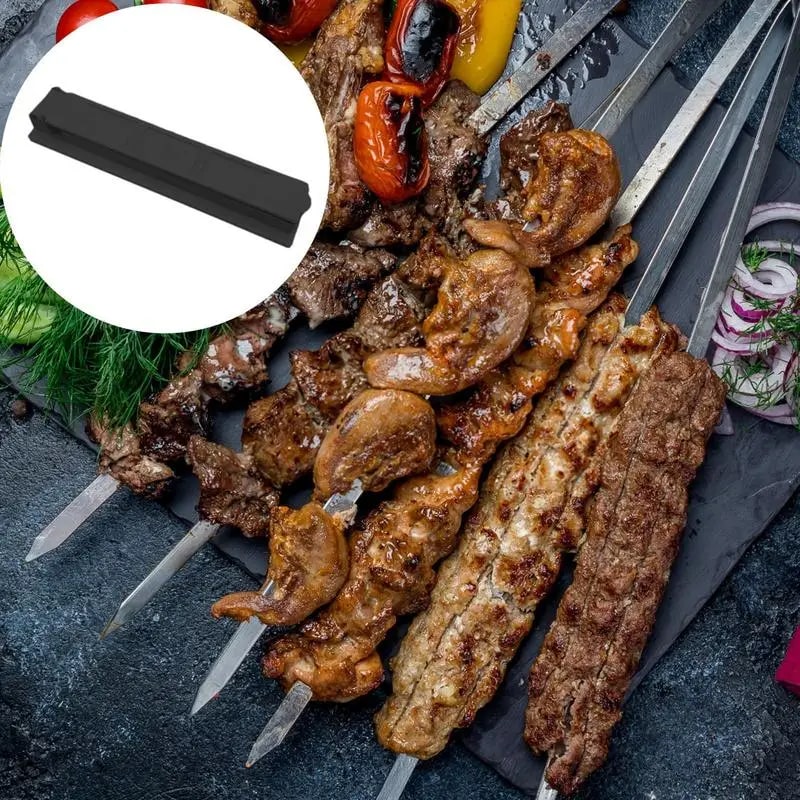 Plastic Kebab Press Maker Mould for Barbecue Skewers, 29.2cm, White or Black