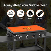 Rubber Griddle Mat BBQ Protective Pad for Cooking and Barbecue, 17, 22, 28 or 36 inch