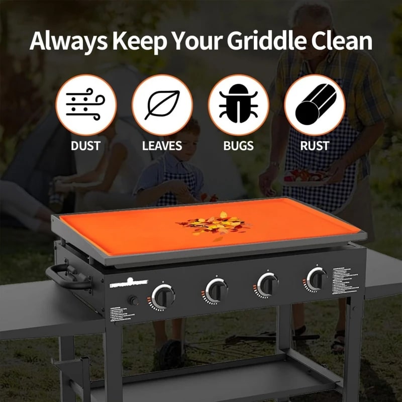 Rubber Griddle Mat BBQ Protective Pad for Cooking and Barbecue, 17, 22, 28 or 36 inch