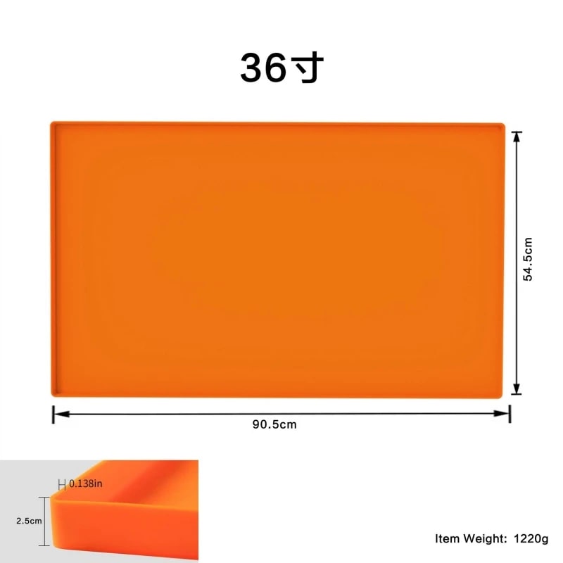 Rubber Griddle Mat BBQ Protective Pad for Cooking and Barbecue, 17, 22, 28 or 36 inch - 36 inch