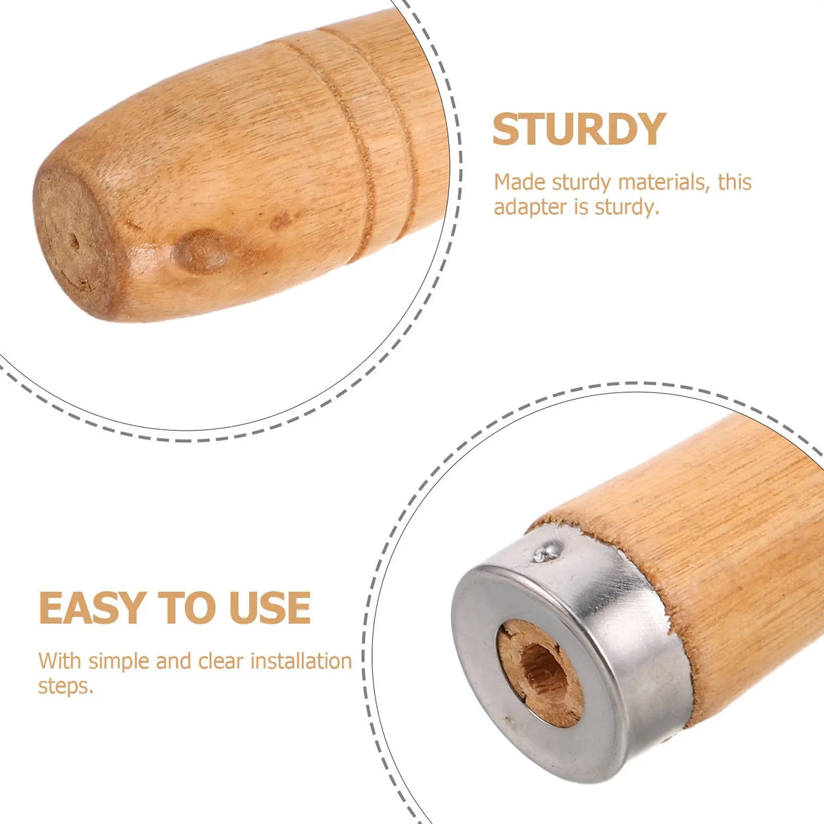 20-Piece Wooden BBQ Skewer Replacement Handles, Brown, 9cm, 4mm Hole