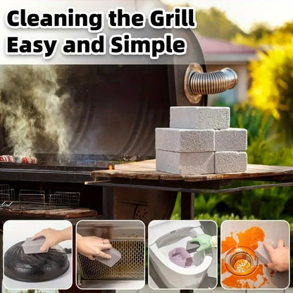 Grill Cleaning Brick Pumice Stone 10 x 6 x 2cm High-Pressure Sponge BBQ Grate Cleaner