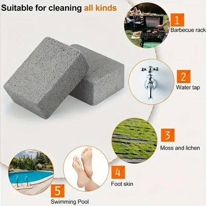 Grill Cleaning Brick Pumice Stone 10 x 6 x 2cm High-Pressure Sponge BBQ Grate Cleaner