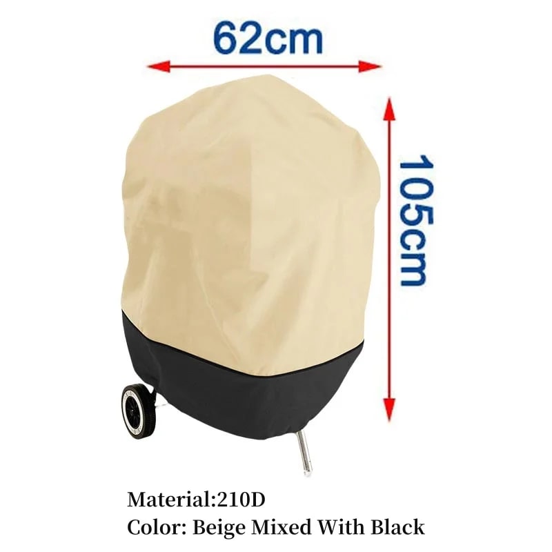 210D Oxford Cloth BBQ Cover, Waterproof Outdoor Barbecue Cover, 5 Sizes