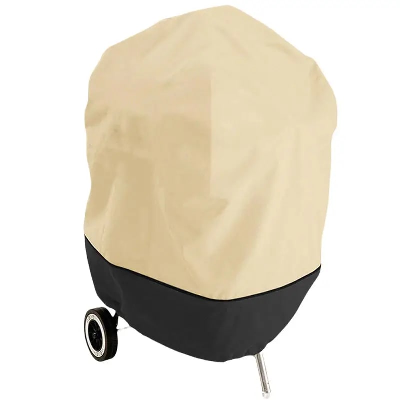 210D Oxford Cloth BBQ Cover, Waterproof Outdoor Barbecue Cover, 5 Sizes - 62x105cm / 210D Beige Black