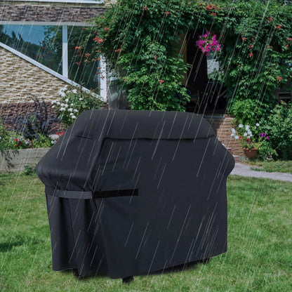 BBQ Grill Cover 145 x 61 x 117cm Black Waterproof Dustproof Fabric