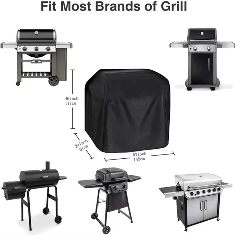 Barbecue Grill Cover, Water-Resistant 210D Oxford Fabric, Multiple Sizes