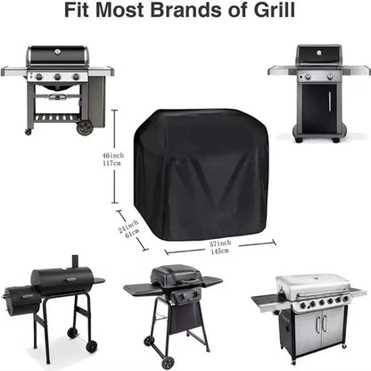 Barbecue Grill Cover, Water-Resistant 210D Oxford Fabric, Multiple Sizes