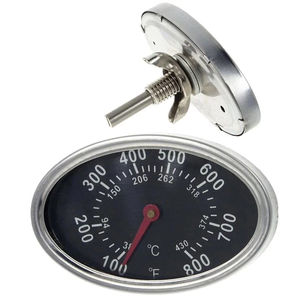 Replacement Grill Temperature Gauge Metal Barbecue Thermometer 74 x 47 mm