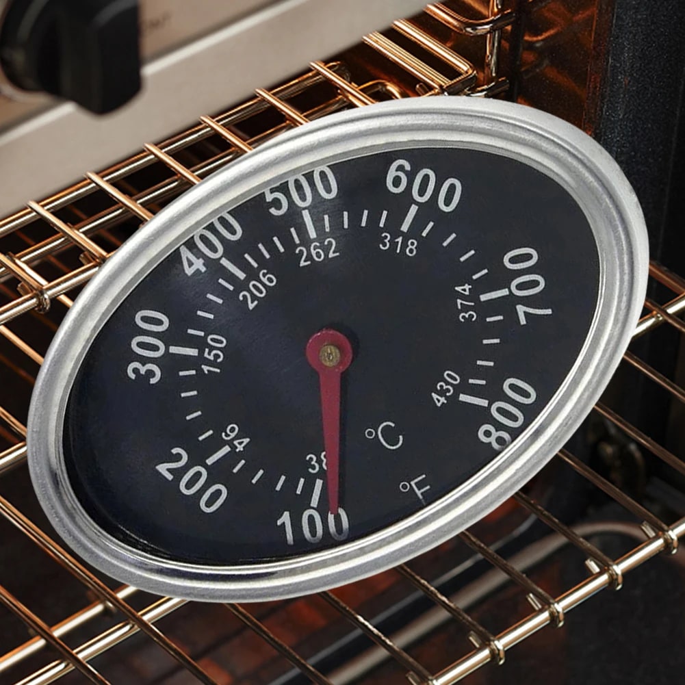 Replacement Grill Temperature Gauge Metal Barbecue Thermometer 74 x 47 mm