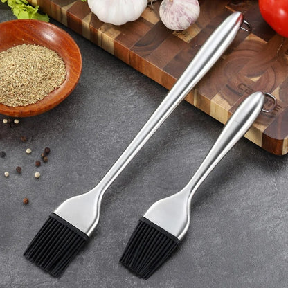 Silicone BBQ Basting Brush with Stainless Steel Handle, 20cm or 30.5cm