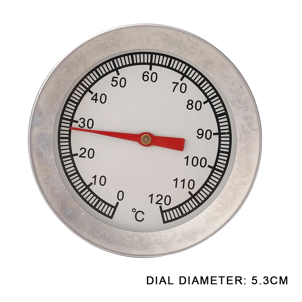 Replacement Grill Temperature Gauge Metal Barbecue Thermometer 74 x 47 mm - C