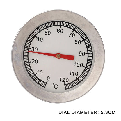 Replacement Grill Temperature Gauge Metal Barbecue Thermometer 74 x 47 mm - C
