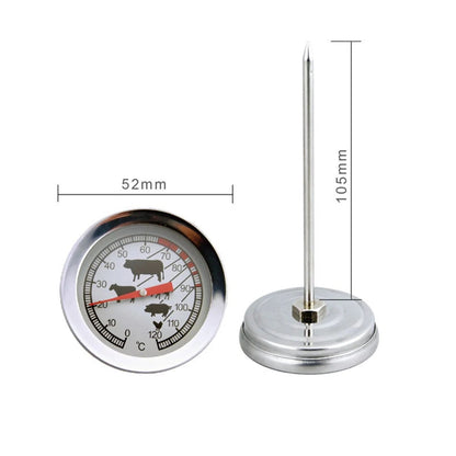 Replacement Grill Temperature Gauge Metal Barbecue Thermometer 74 x 47 mm - E